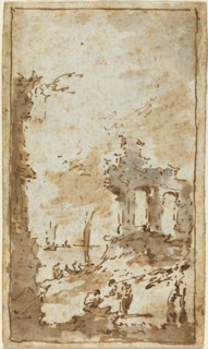 A Capriccio of Ruins by the Lagoon. Creator: Francesco Guardi.