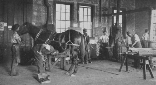 The blacksmith shop, 1904. Creator: Frances Benjamin Johnston.