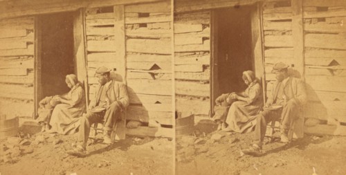 A cabin door on Sunday morning, c1850-c1930. Creator: Unknown.