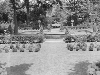 Edge, Charles N., garden, 1933 June 18. Creator: Arnold Genthe.