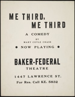 Me Third, Me Third, Denver, Colorado, [193-]. Creator: Unknown.