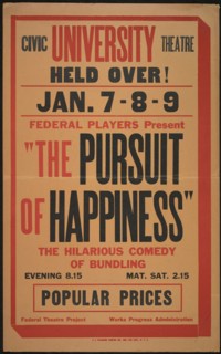 The Pursuit of Happiness, Syracuse, NY, 1936. Creator: Unknown.