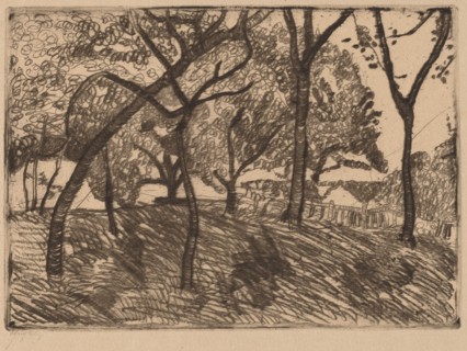 Landscape with Trees, c. 1902. Creator: Paula Modersohn-Becker.
