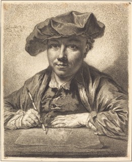 Self-Portrait, Drawing, 1752. Creator: Georg Friedrich Schmidt.