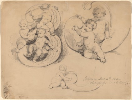 Banknote Studies [recto], 1840. Creator: John William Casilear.