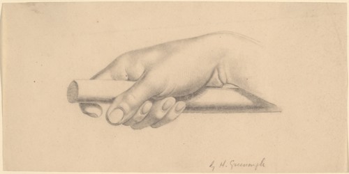 Right Hand Holding Short Rod, 1847. Creator: Horatio Greenough.
