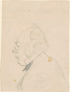 Profile of a Man, after 1865. Creator: Emanuel Gottlieb Leutze.