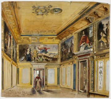Gabinetto d'Isabella d'Este, Mantua, 1842. Creator: Joseph Nash.