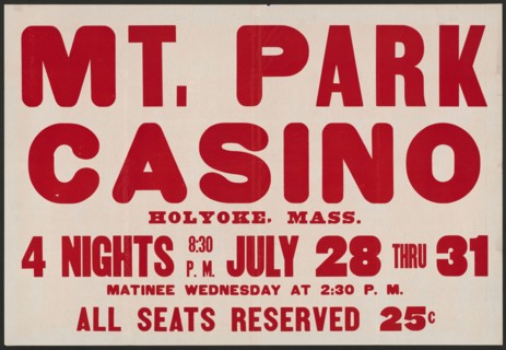 According to Finkenstein, Holyoke, MA, [193-]. Creator: Unknown.