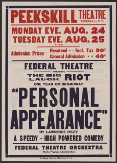 Personal Appearance 3, Peekskill, NY, [1930s]. Creator: Unknown.