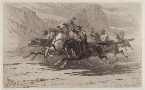 Rough Sport in the Yosemite, 1886. Creator: James David Smillie.