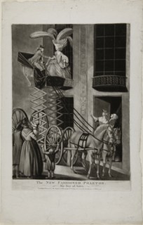 The New Fashion Phaeton, February 22, 1776. Creator: Philip Dawe.