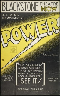 Poster from Chicago production of Power, 1938.  Creator: Unknown.
