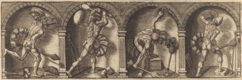 Les divers pourtraicts et figures X, c. 1600. Creator: Master AD.