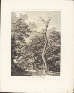 Entrata nel bosco di Marino, 1792. Creator: Jacob Wilhelm Mechau.