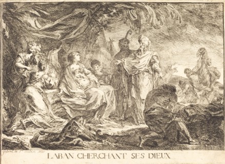 Laban cherchant ses dieux, 1753. Creator: Gabriel de Saint-Aubin.