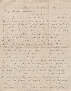 Letter with news of a child's death, 1876-1913. Creator: Unknown.