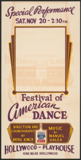 Festival of American Dance, Los Angeles, [193-]. Creator: Unknown.