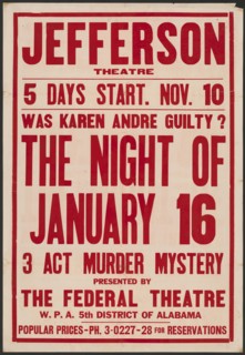 The Night of January 16th, Birmingham, AL, 1936. Creator: Unknown.