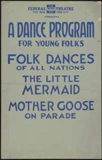 A Dance Program for Young Folks, New York, 1937. Creator: Unknown.