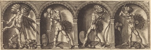 Les divers pourtraicts et figures XI, c. 1600. Creator: Master AD.