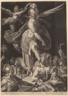 Wisdom Conquering Ignorance, c.1597. Creator: Aegidius Sadeler II.