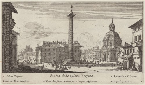 Piazza della Colona Trojana, 1640-1660. Creator: Israel Silvestre.
