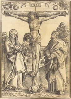 Christ on the Cross with Mary and John, 1514. Creator: Wolf Traut.