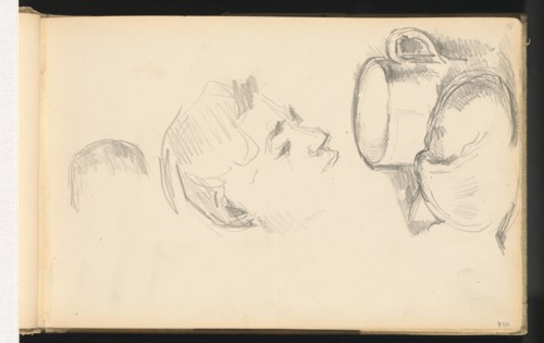 A Head, a Cup, and a Bread Roll, 1891/1894. Creator: Paul Cezanne.