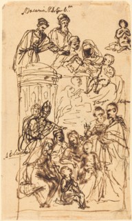 The Madonna and Child with Saints, 17th century. Creator: Unknown.