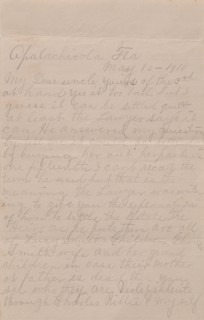 Letter regarding the estate of Lucy Smith, 1910. Creator: Unknown.