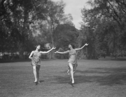 Elizabeth Duncan dancers and children, 1920 Creator: Arnold Genthe.
