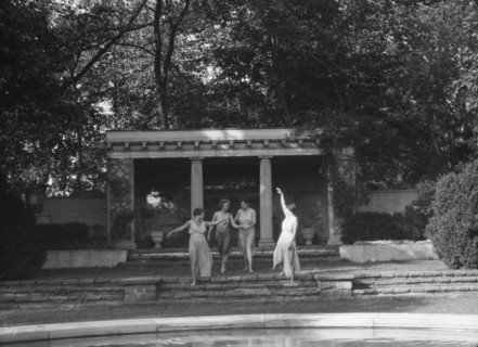 Elizabeth Duncan dancers and children, 1927 Creator: Arnold Genthe.