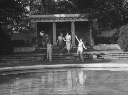 Elizabeth Duncan dancers and children, 1927 Creator: Arnold Genthe.