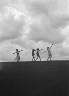 Elizabeth Duncan dancers and children, 1928 Creator: Arnold Genthe.