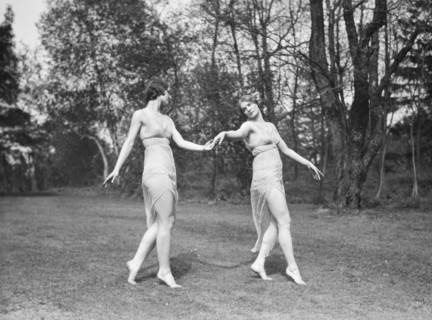 Elizabeth Duncan dancers and children, 1929 Creator: Arnold Genthe.