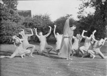 Elizabeth Duncan dancers and children, 1936 Creator: Arnold Genthe.