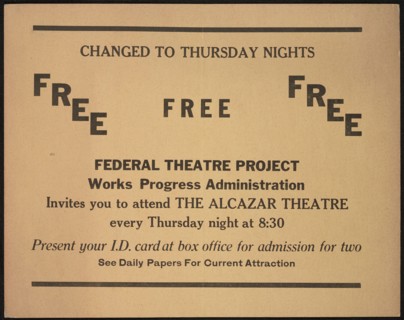 Theatre poster, Los Angeles, Los Angeles, [193-]. Creator: Unknown.