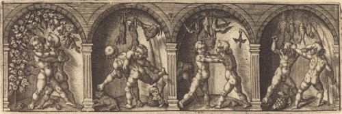 Les divers pourtraicts et figures III, c. 1600. Creator: Master AD.