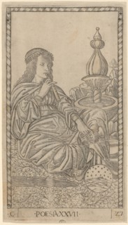 Poesia (Poetry), c. 1465. Creator: Master of the E-Series Tarocchi.