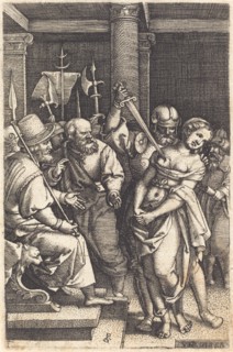 Virginius Killing His Daughter, c. 1546/1547. Creator: Georg Pencz.