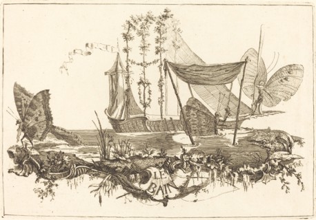 Le Bain, in or after 1756. Creator: Charles-Germain de Saint-Aubin.
