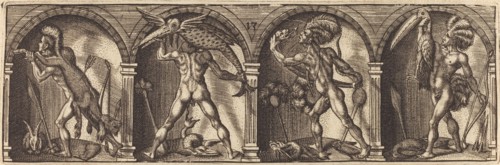 Les divers pourtraicts et figures XIII, c. 1600. Creator: Master AD.