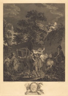L'enlevement nocturne, 1780. Night Abuction. Creator: Nicolas Ponce.