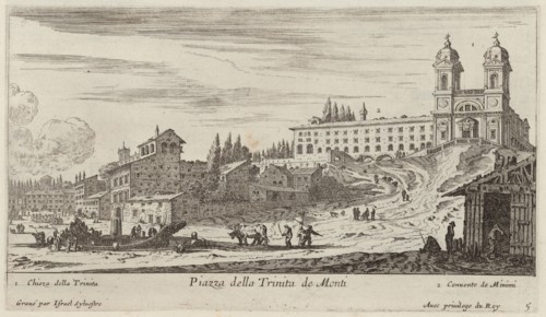 Piazza della Trinita de Monti, 1640-1660. Creator: Israel Silvestre.