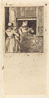 Woman at a Window, Reading a Letter, c. 1813. Creator: David Wilkie.