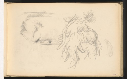 Women Bathers and a Roll of Paper, 1882/1885. Creator: Paul Cezanne.