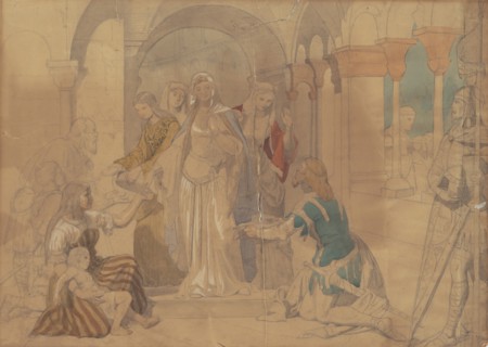 Study of Courtesans, c. 1840-1850. Creator: Emanuel Gottlieb Leutze.