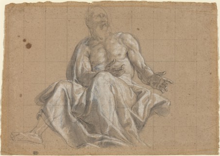 An Elderly Man in Classical Drapery, 18th century. Creator: Unknown.