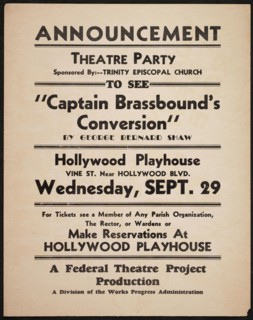 Captain Brassbound's Conversion, Los Angeles, 1937. Creator: Unknown.